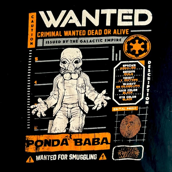 Star Wars- Funko Ponda Baba Tee Shirt Size M - Picture 1 of 5